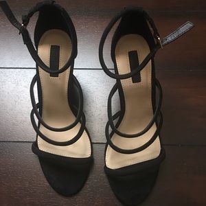 Black heeled sandals